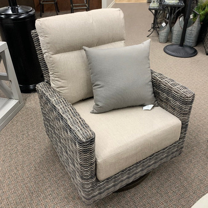 Patio Renaissance Eureka Outdoor Patio Resin Wicker Swivel Rocker