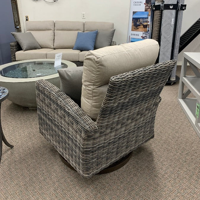 Patio Renaissance Eureka Outdoor Patio Resin Wicker Swivel Rocker