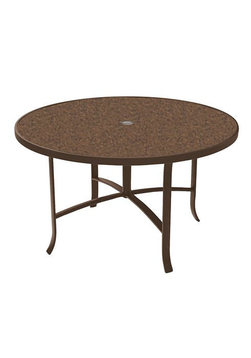 Tropitone Raduno 48" Round Dining Umbrella Table MMG is available at Jacobs Custom Living in Spokane Valley WA
