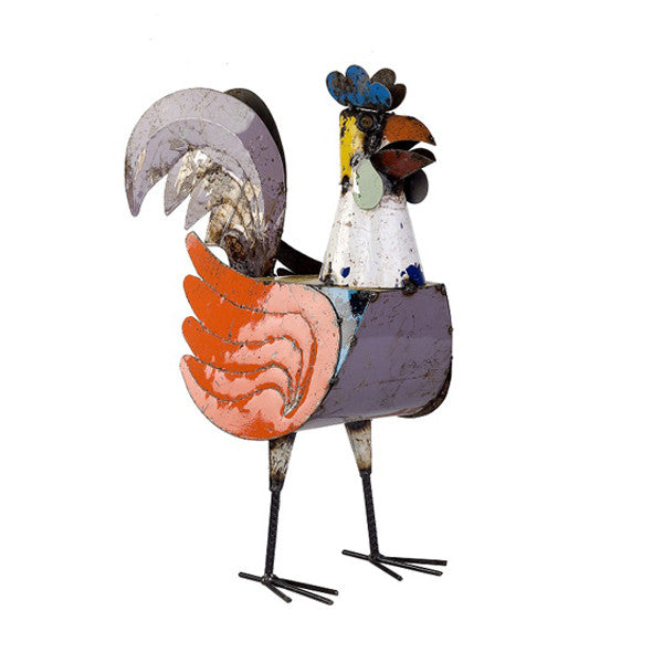 Roger The Rooster Medium Outdoor Patio Sculpture