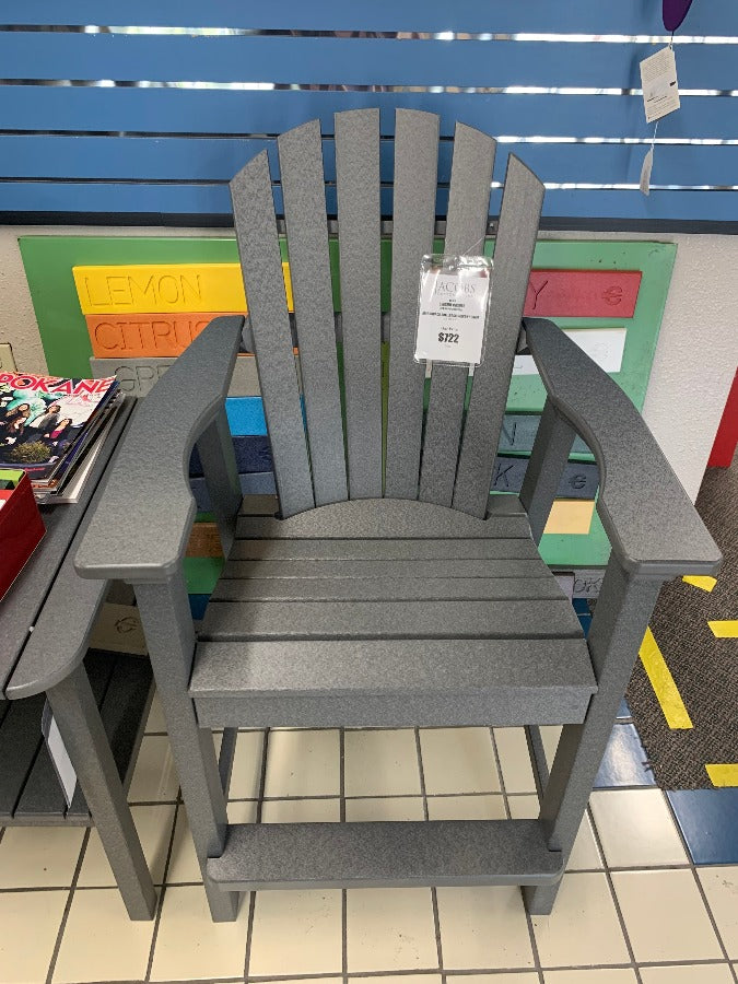 Seaside Casual Adirondack Shellback Balcony Chair. You have permission to relax with Sustainable outdoor living furniture from Jacobs Custom Living from Spokane, Wa.