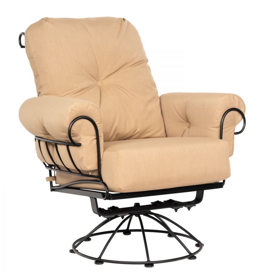 Woodard Terrace Small Swivel Rocker Lounge Chair (Espresso Finish) at Jacobs Custom Living in Spokane Valley, WA 99037