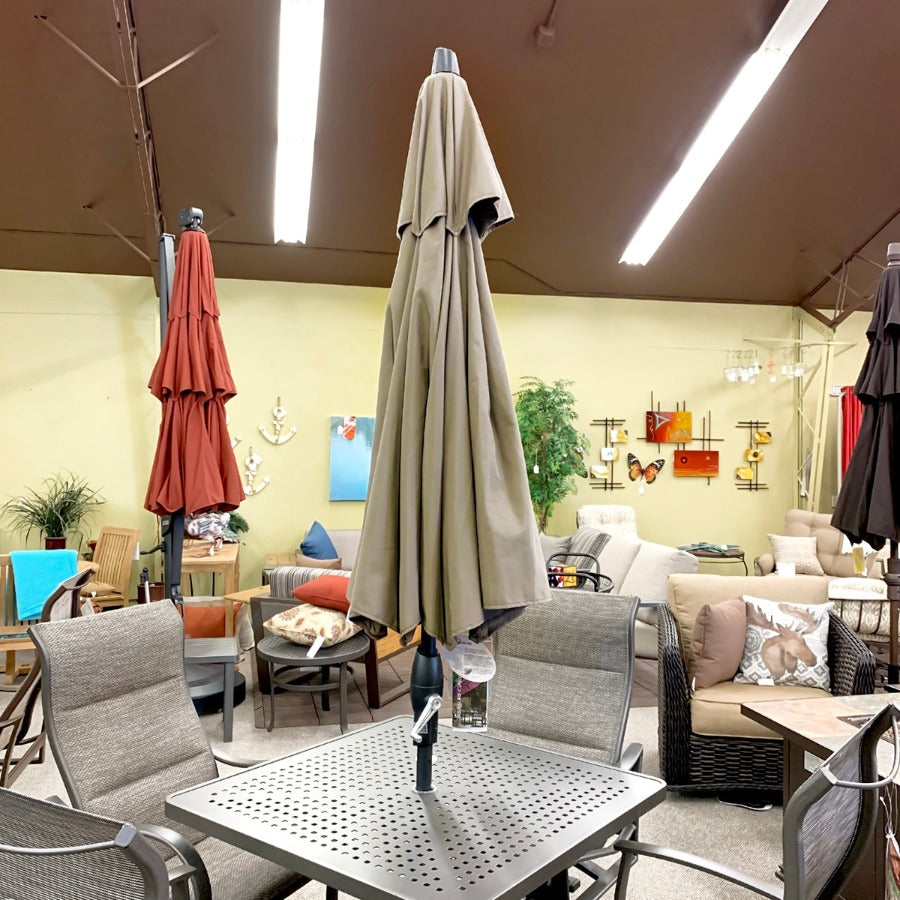 Treasure Garden 9' Outdoor Patio Taupe Market Umbrella