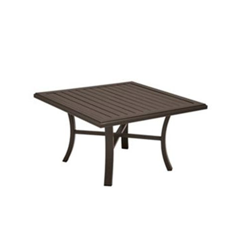 Tropitone Banchetto 42" Outdoor Patio Square Slat Chat Table