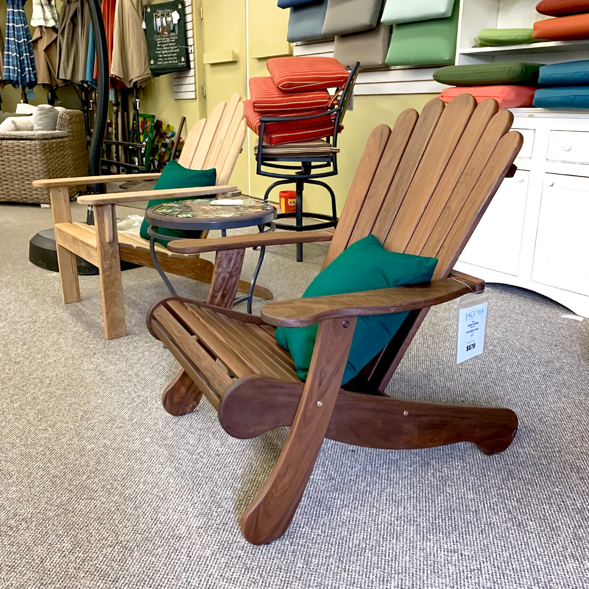Jensen Leisure Adirondack Chair is available in our Jacobs Custom Living Spokane Valley showroom.