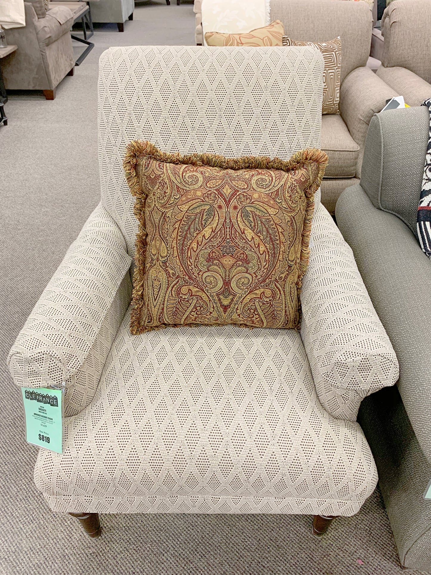 Bassett Amherst Accent Chair is available at Jacobs Custom Living in Spokane Valley WA.