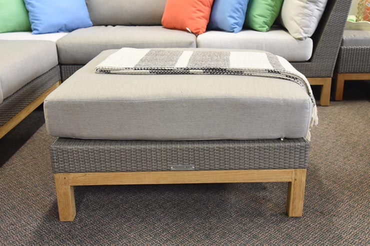 Kingsley Bate's Azores Patio Sectional Ottoman is available at Jacobs Custom Living in Spokane WA.