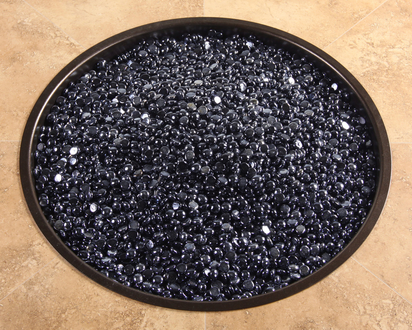 Black Pearl Glass Gem Fire Media Kit is available at Jacobs Custom Living Spokane Valley showroom.