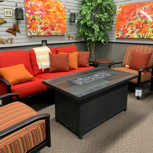 OW Lee Fire Pit - 30"x50" Rectangular Capri Occasional Fire Table is available at Jacobs Custom Living in Spokane Valley, WA.