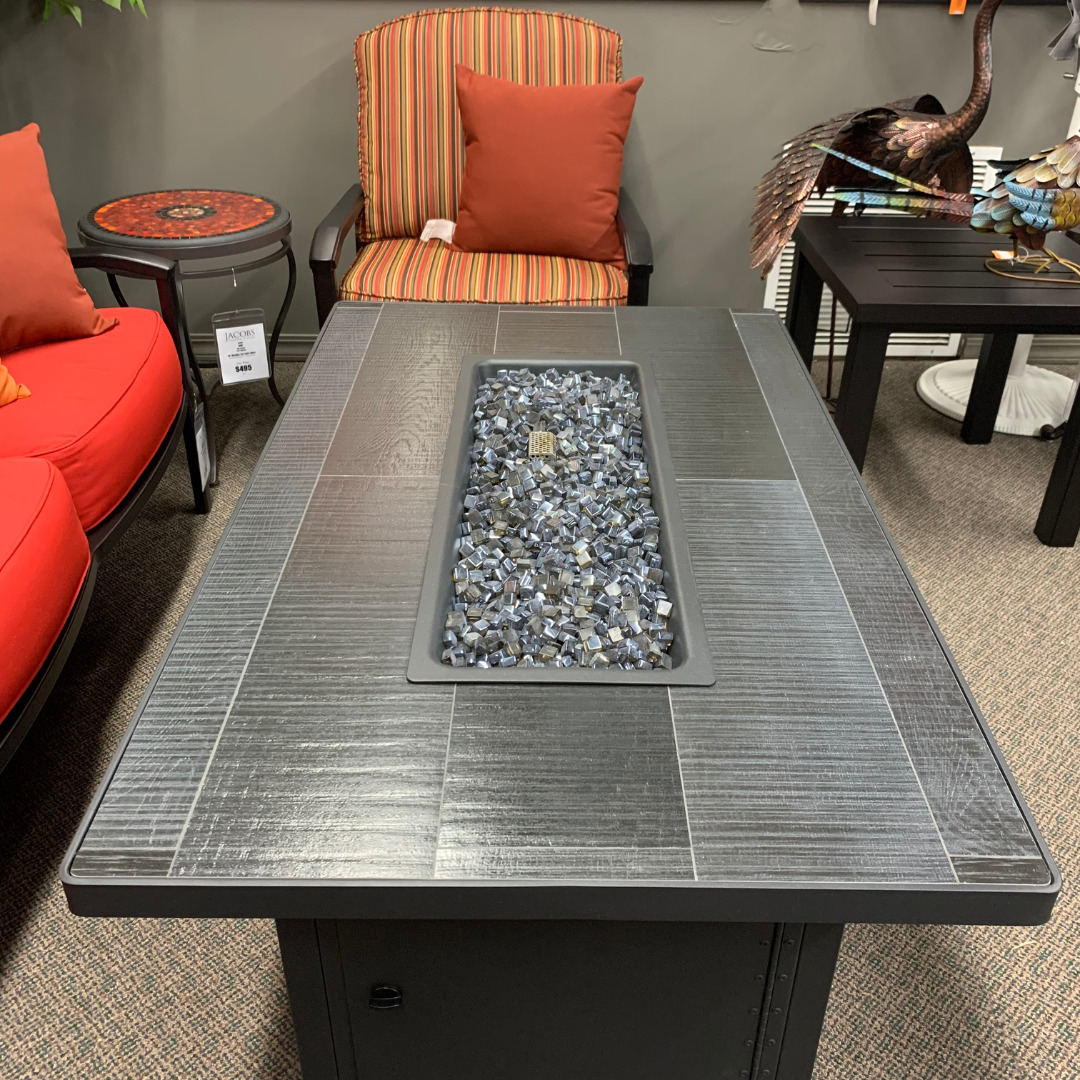OW Lee Fire Pit - 30"x50" Rectangular Capri Occasional Fire Table is available at Jacobs Custom Living in Spokane Valley, WA.