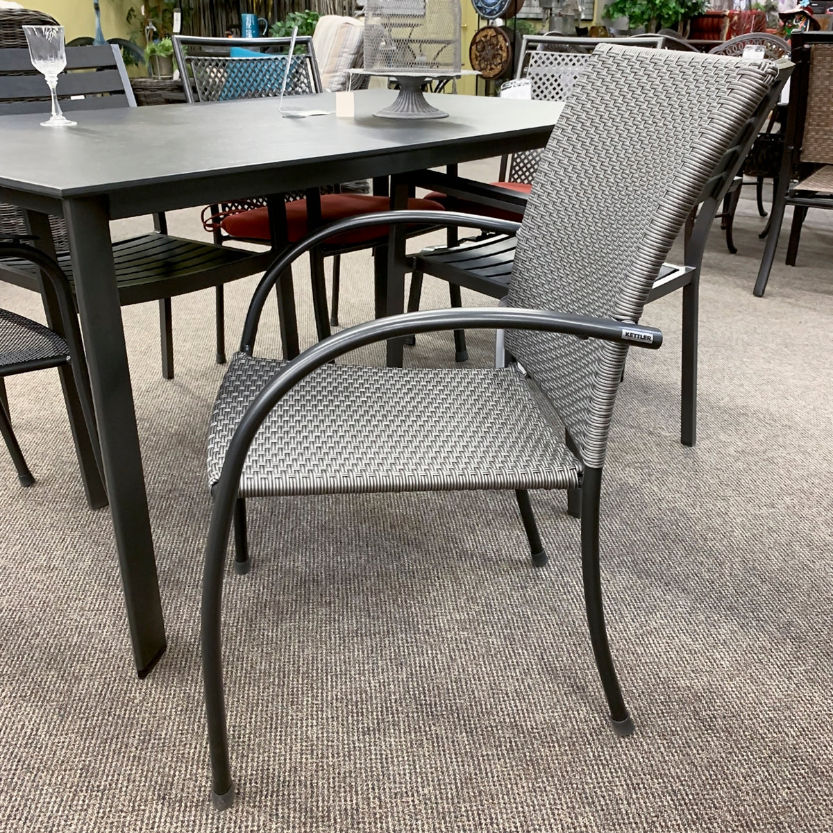 Kettler Pilano Outdoor Patio Dining Arm Chair is available in our Jacobs Custom Living Spokane Valley Showroom.