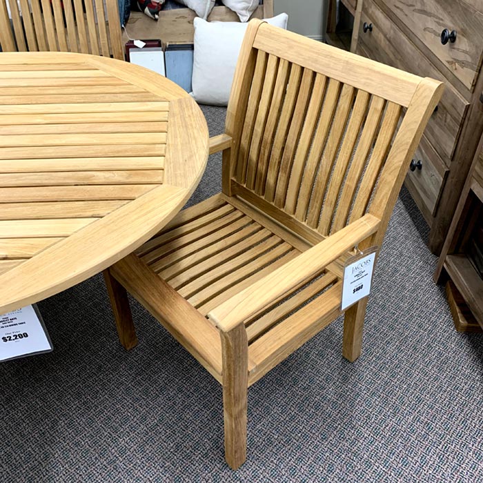 Kingsley Bate's Chelsea Patio Dining Arm Chair is available at Jacobs Custom Living in Spokane WA.