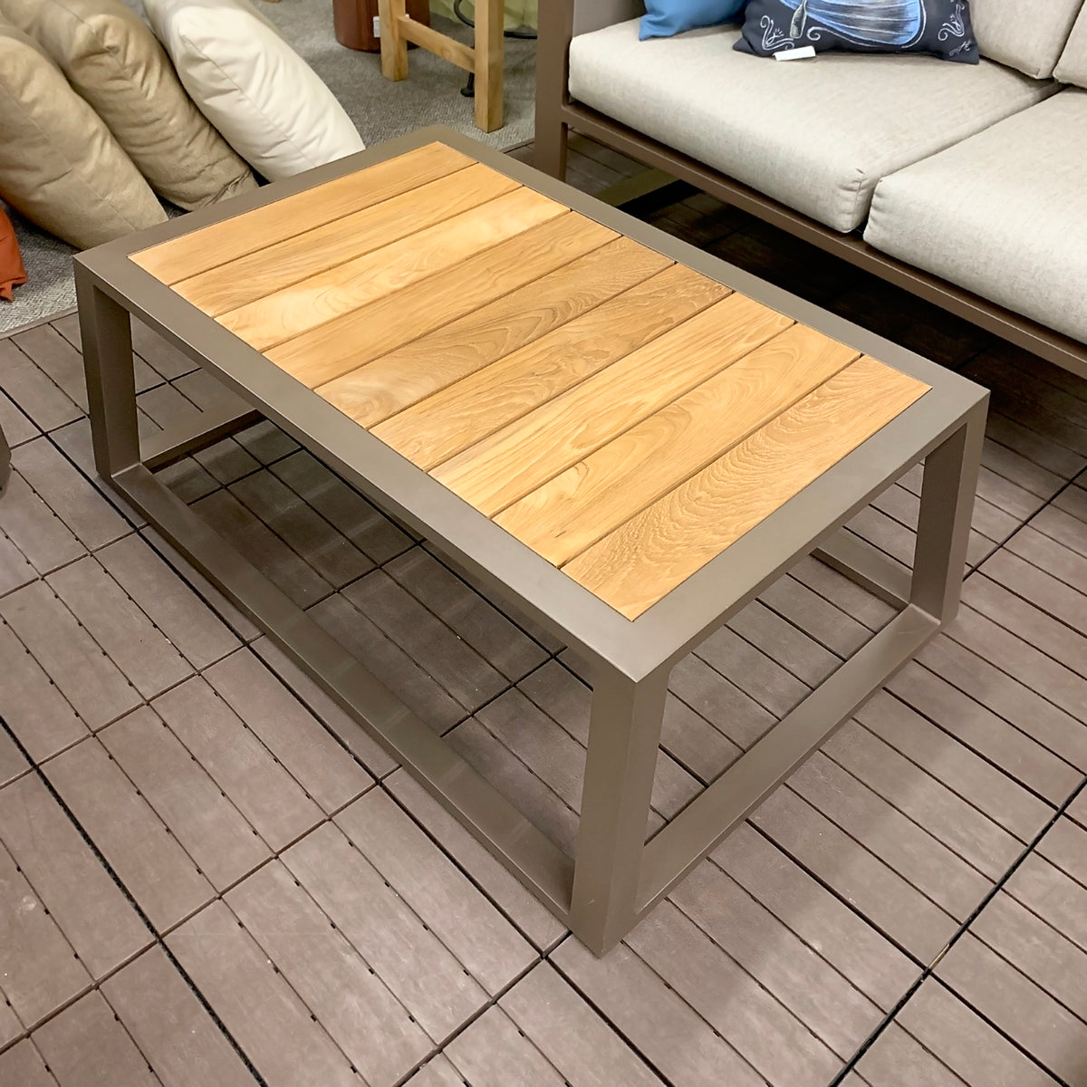 IndoSoul St. Lucia Outdoor Coffee Table in our Jacobs Custom Living Spokane Valley showroom.