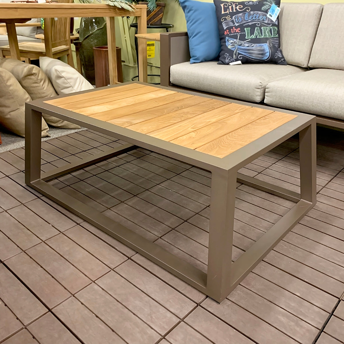 IndoSoul St. Lucia Outdoor Coffee Table in our Jacobs Custom Living Spokane Valley showroom.