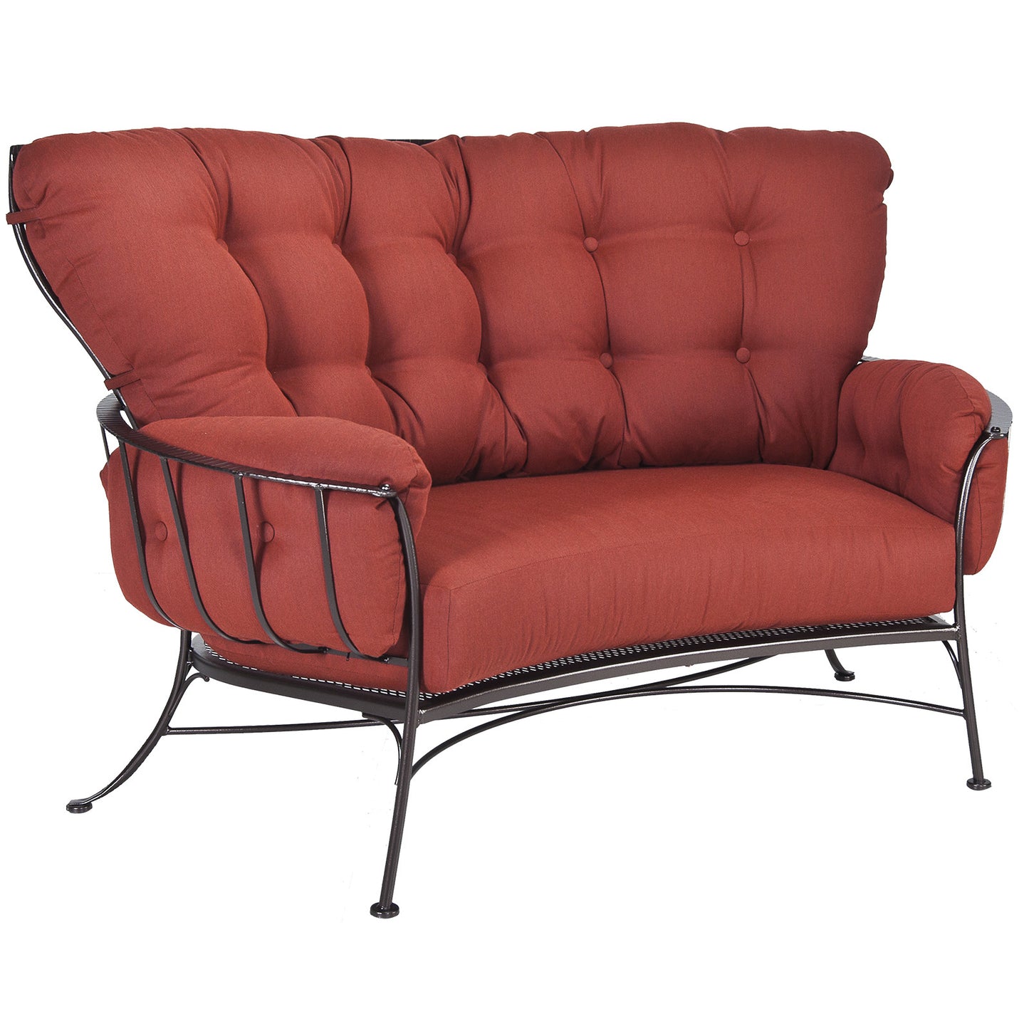 O.W. Lee Monterra Outdoor Patio Crescent Love Seat is available at Jacobs Custom Living.