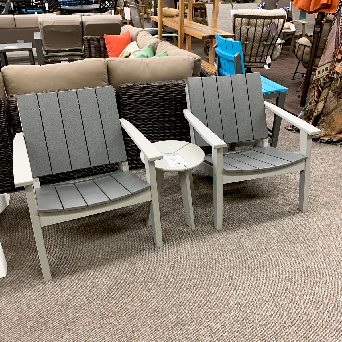 Seaside Casual Mad Patio Chat Chairis available in our Jacobs Custom Living Spokane Valley Showroom.