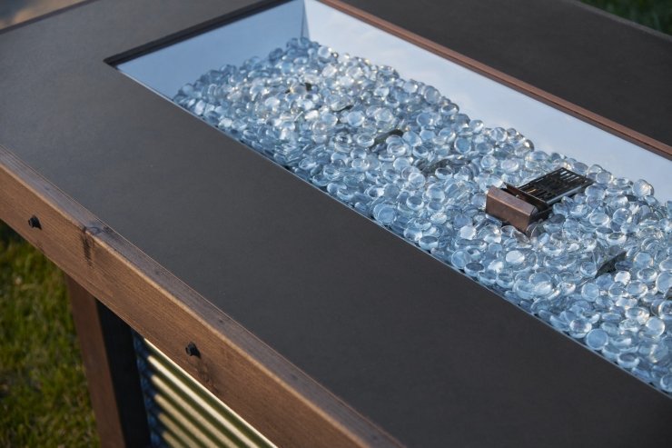 denali brew linear fire pit table at jacobs custom living spokane wa