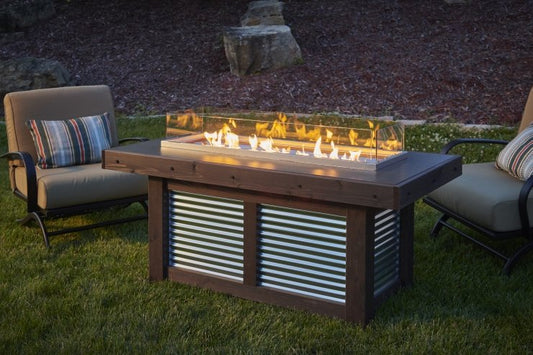 denali brew linear fire pit table at jacobs custom living spokane wa