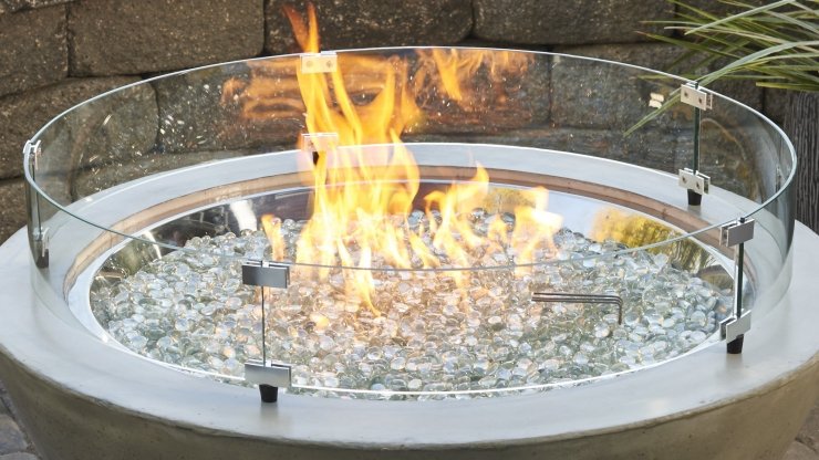 30" Round Tempered Glass Wind Guard at jacobs custom living spokane wa