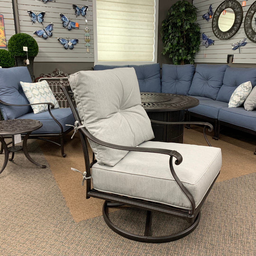 Shop Local Spokane Valley, WA for the best Outdoor Patio Estate Club Swivel Rocker from Hanamint available at Jacobs Custom Living in Spokane Valley, WA 
