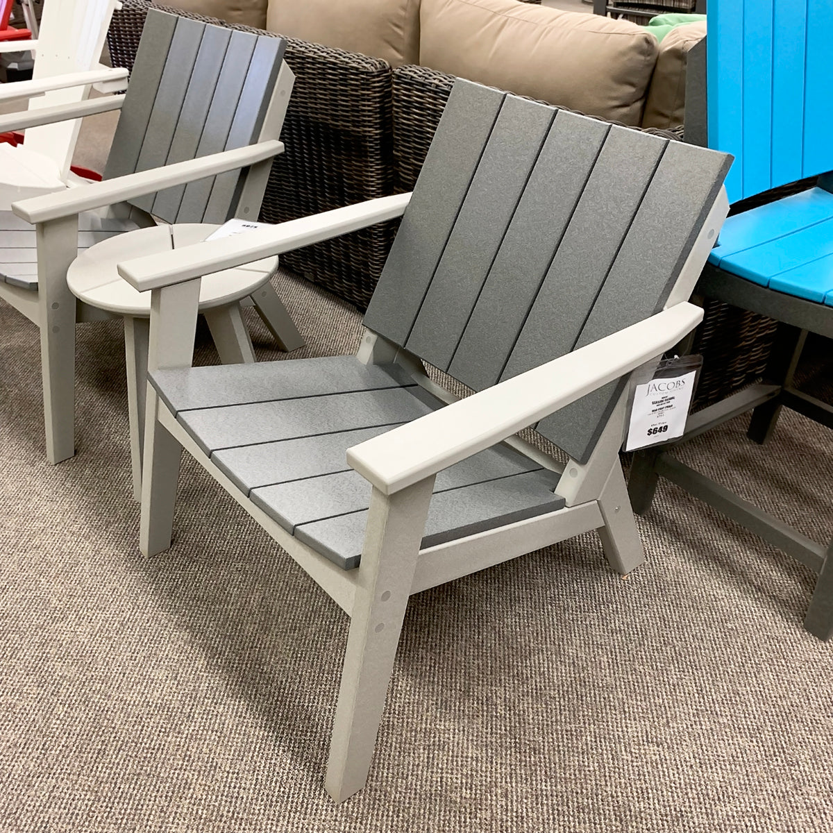 Seaside Casual Mad Patio Chat Chairis available in our Jacobs Custom Living Spokane Valley Showroom.