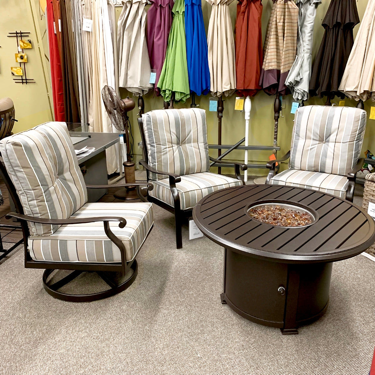 Patio Renaissance Mandalay Patio Swivel Rocker is available at Jacobs Custom Living our Jacobs Custom Living Spokane Valley showroom.