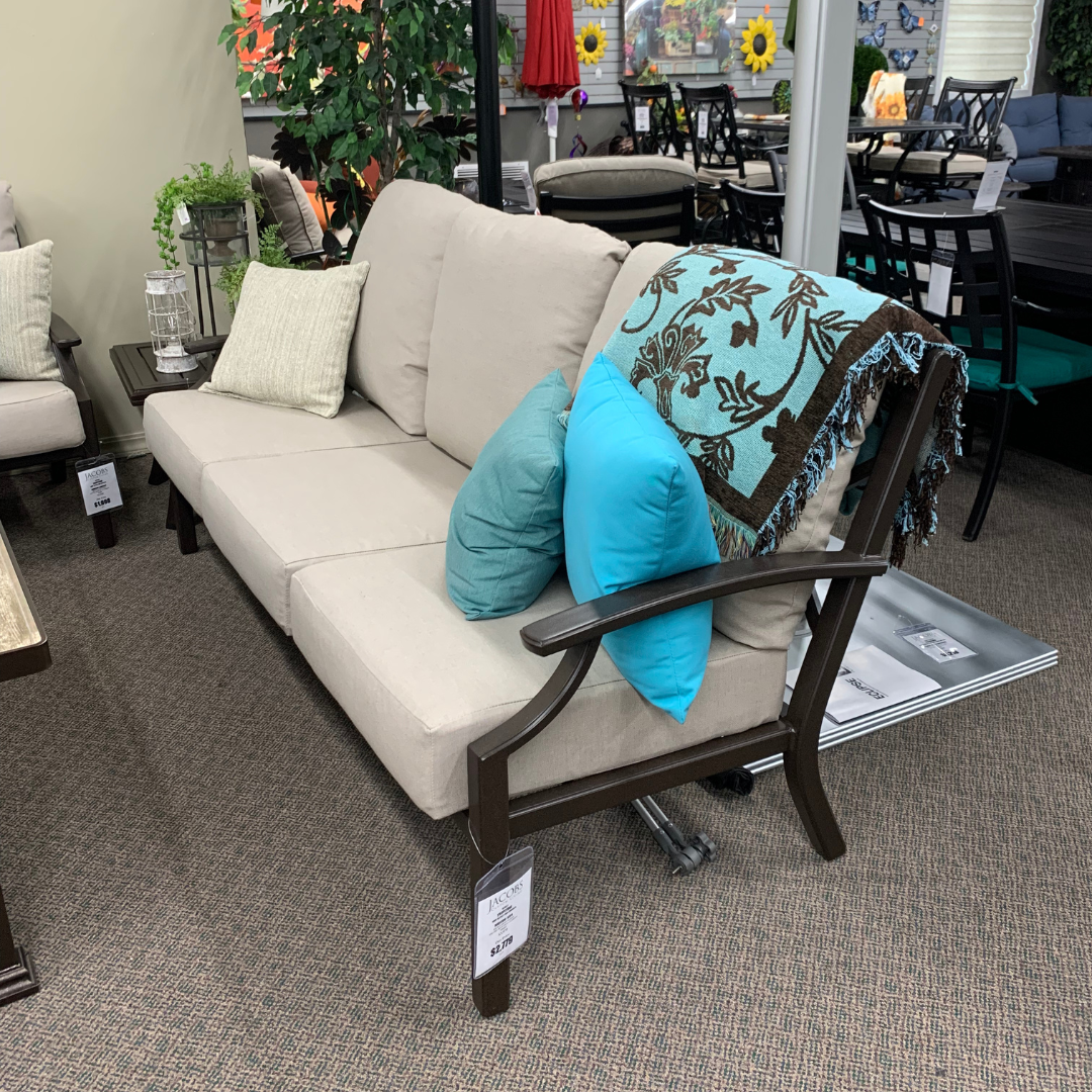 Shop Local Spokane Valley, WA for the best Outdoor Patio Marconi Cushion Deep Seating Sofa from Tropitone available at Jacobs Custom Living in Spokane Valley, WA 