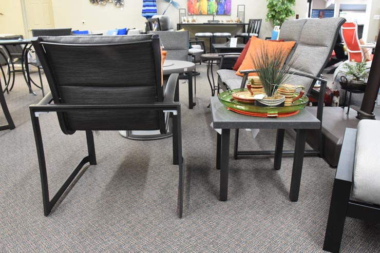 Tropitone Matrix 20" Square Tea Table is available at Jacobs Custom Living in Spokane Valley, WA.