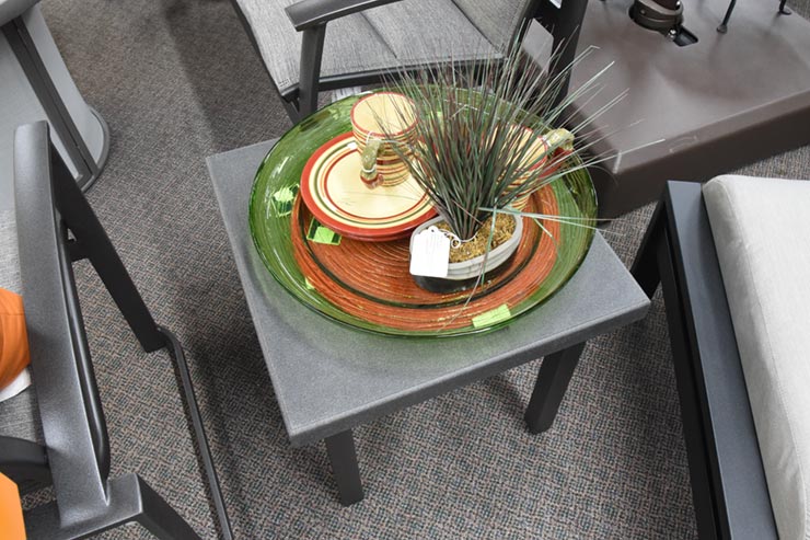 Tropitone Matrix 20" Square Tea Table is available at Jacobs Custom Living in Spokane Valley, WA.
