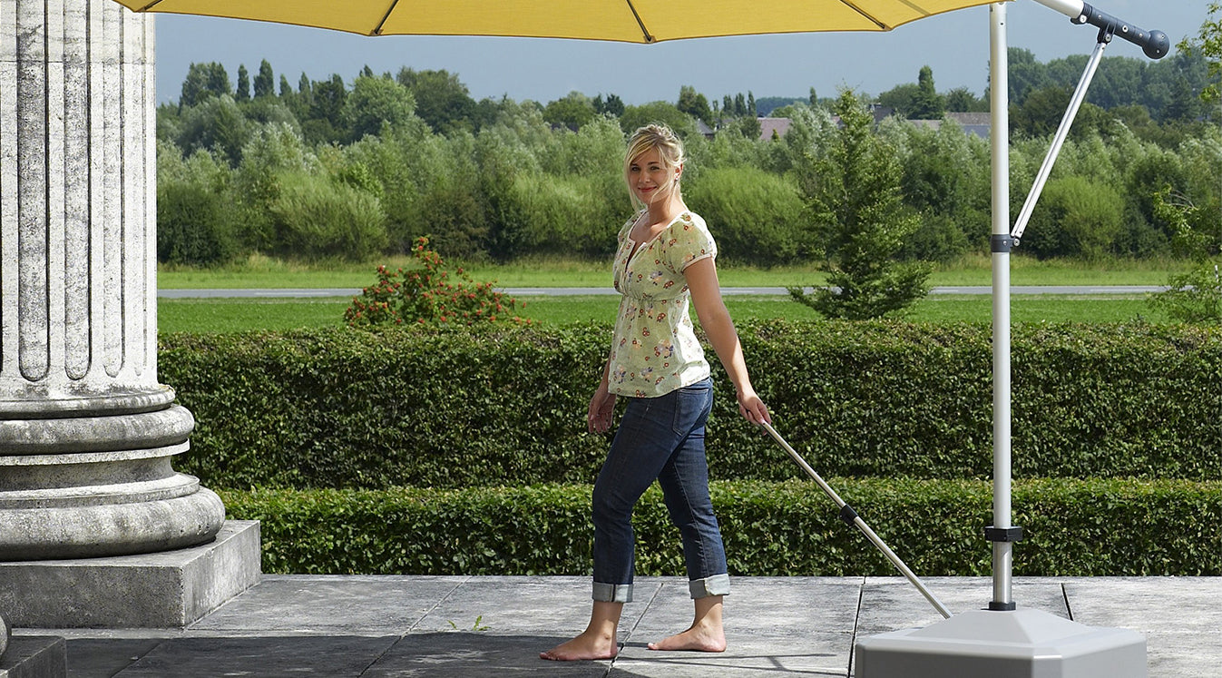 Oasis Rolling Base 330lb Zinc Plated Round Umbrella Base 330R-04 is available in our Jacobs Custom Living Spokane Valley showroom.