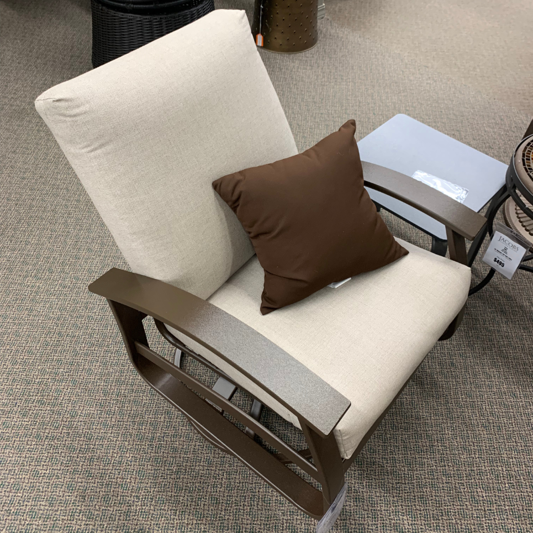 Shop Local Spokane Valley, WA for the best Outdoor Patio Cushion Belle Isle Swivel Rocker from Telescope available at Jacobs Custom Living in Spokane Valley, WA 