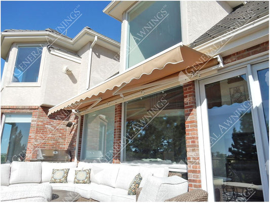 Valencia Semi-Cassette Retractable Patio Awning is available at Jacobs Custom Living our Jacobs Custom Living Spokane Valley showroom.