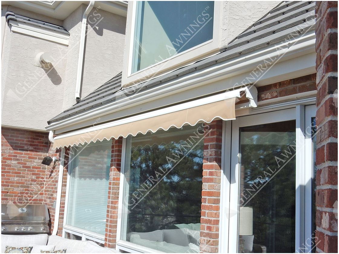 Valencia Semi-Cassette Retractable Patio Awning is available at Jacobs Custom Living our Jacobs Custom Living Spokane Valley showroom.